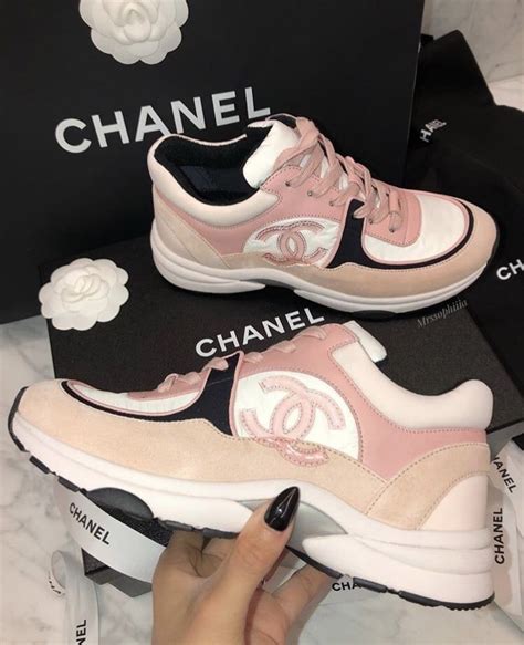 the pink chanel|pink Chanel sneakers.